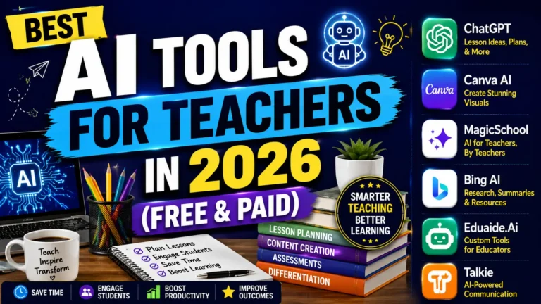 Read more about the article Best AI Tools for Teachers in 2026 (Free & Paid)