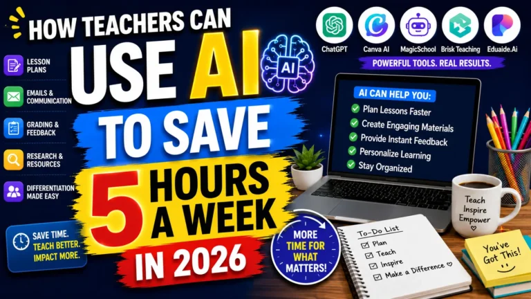 Read more about the article How Teachers Can Use AI to Save 5 Hours a Week in 2026