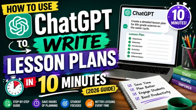 Read more about the article How to Use ChatGPT to Write Lesson Plans in 10 Minutes (2026 Guide)