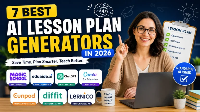 Read more about the article 7 Best AI Lesson Plan Generators for Teachers in 2026 (Honest Review)