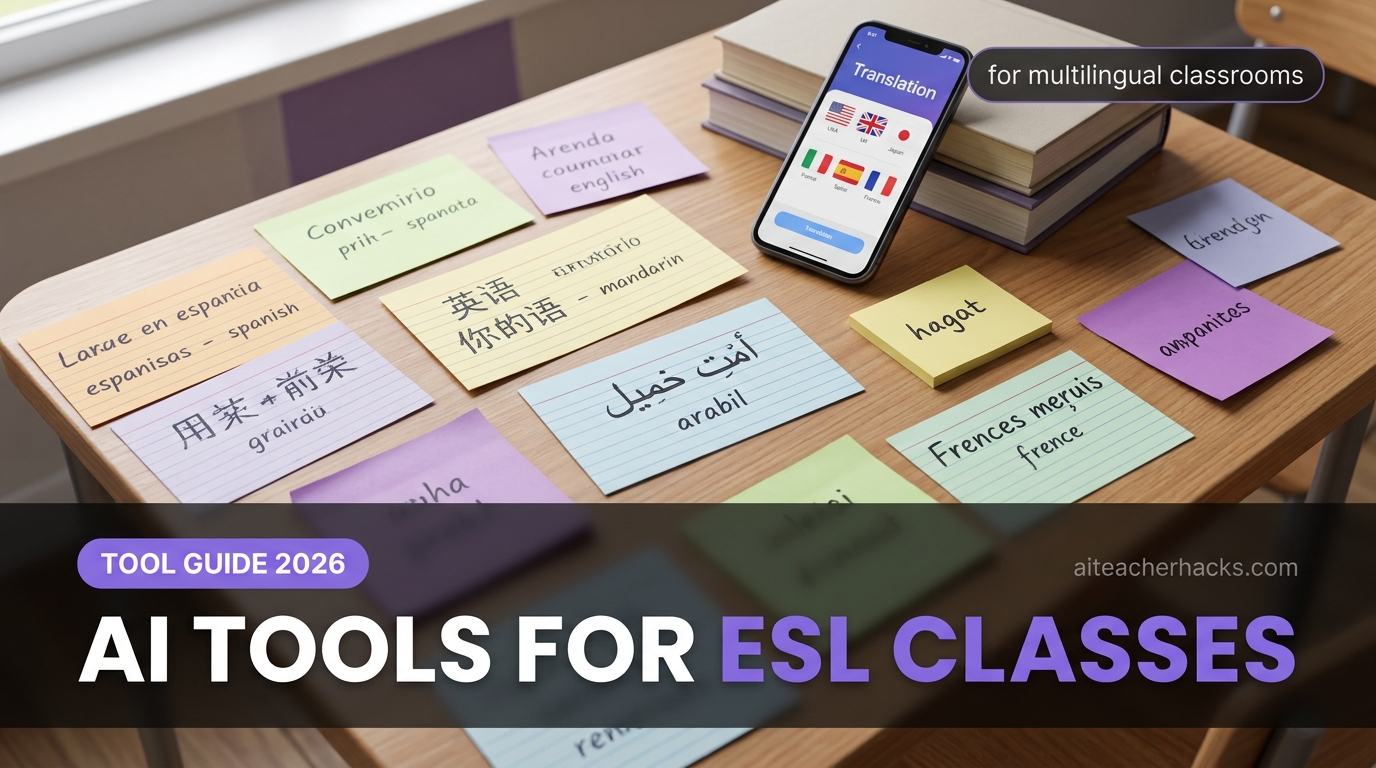 Multilingual vocabulary flashcards and a translation app for ESL teachers