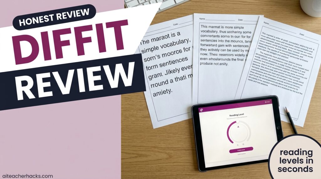 Diffit review for teachers reading levels