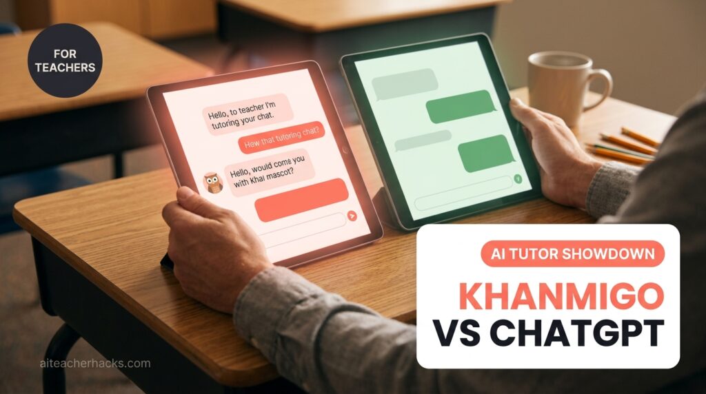 Khanmigo vs ChatGPT for teachers comparison
