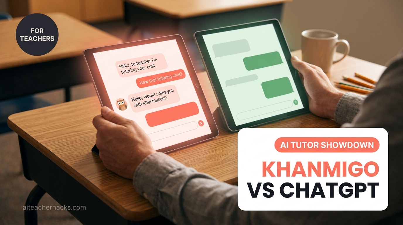 Khanmigo vs ChatGPT for teachers comparison